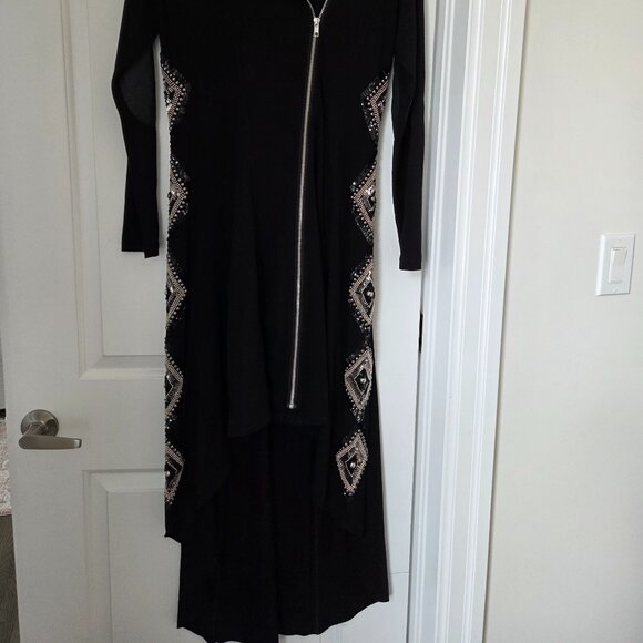 Rock N' Karma maxi sequined zipperd front back dress. Size medium - Picture 7 of 9